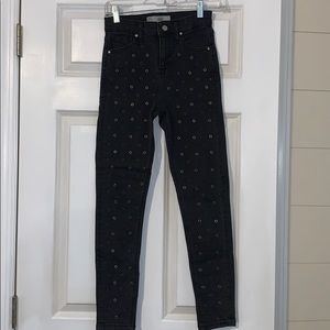 Jamie TopShop black studded jeans